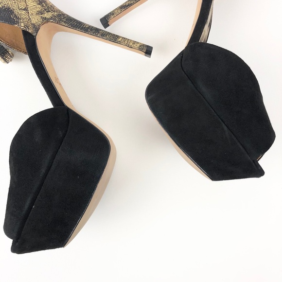 Sam Edelman 'Marina' Gold Flecked Peep-Toe Pump - Picture 12 of 16